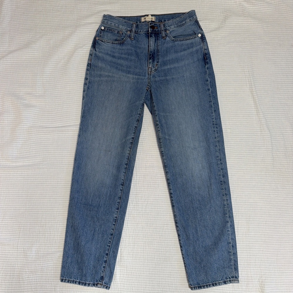 Madewell The Slouchy Boyjean Women 25 Medium Wash Relaxed Denim Blue Jeans